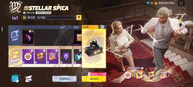 Free Fire: Booyah Pass September 2026 Stellar Spica