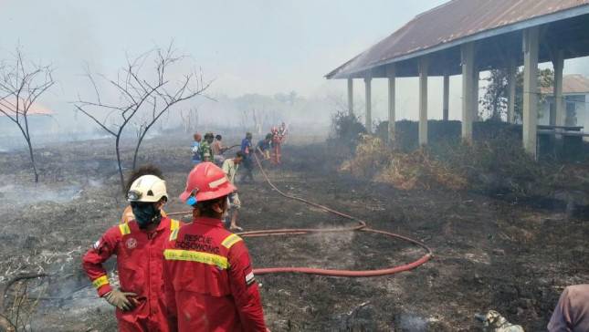 Respons Cepat ERT NHM Bantu Kendalikan Kebakaran di Perkebunan Makaeling