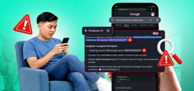 Waspada Penipuan CS Palsu Orderkuota, Nomor WhatsApp Dipastikan Tidak Resmi