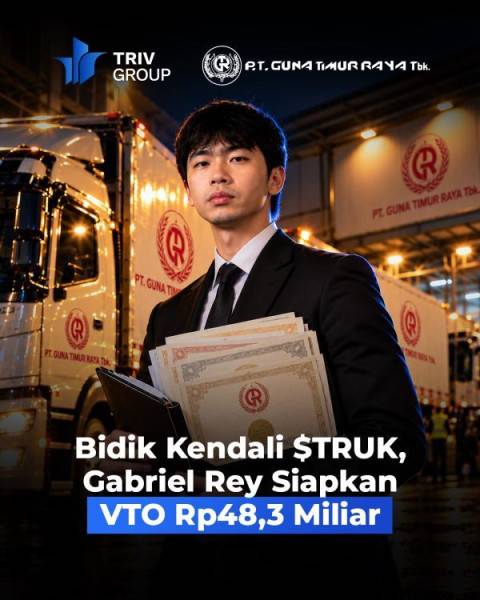 Wow, Dahsyat! Gabriel Rey Siapkan VTO Rp48,3 Miliar untuk Bidik Kendali TRUK