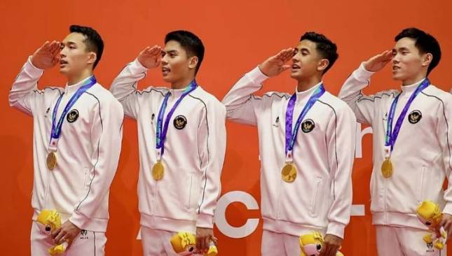 Ubed Jadi Penentu, Indonesia Akhiri Puasa 28 Tahun Emas Beregu Putra Asian Games