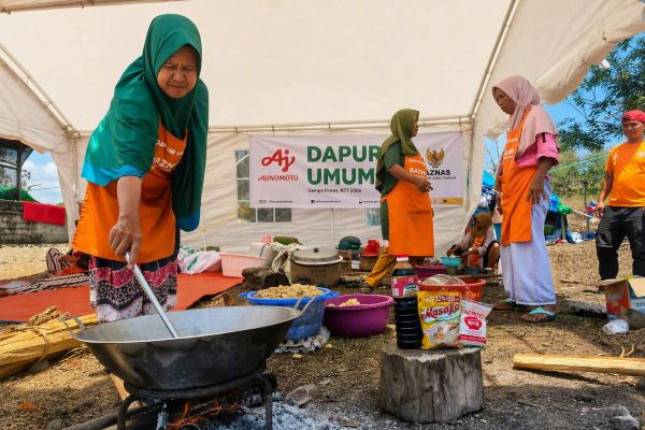 Temani Masa Pemulihan Warga Flores, Ajinomoto dan BAZNAS Hadirkan Dapur Umum&nbsp;