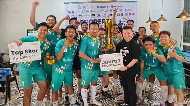 Turnamen Mini Soccer Forwapera Property Cup XVIII Sukses Digelar, BSI Bawa Pulang Hadiah Belasan Juta Rupiah