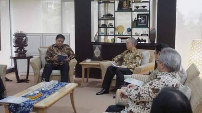 Temui Menperin Airlangga, Ketum Gaikindo Lapor Persiapan Pameran GIICOMMVEC 2018