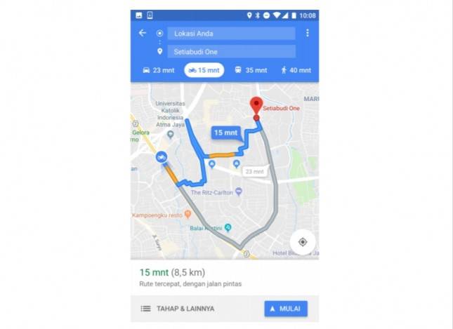 Rute Ganjil-Genap Asian Games Tersedia di Google Maps