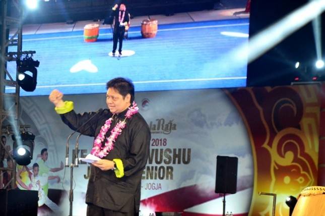 Airlangga Hartarto Apresiasi Kejurnas Wushu Piala Presiden