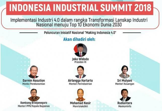 Enam Menteri Jokowi Dijadwalkan Hadir Dalam Peluncuran Roadmap Industri 4.0