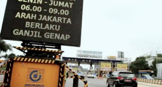 16 April, Sistem Ganjil-Genap Diterapkan di Tol Jagorawi dan Tol Tangerang