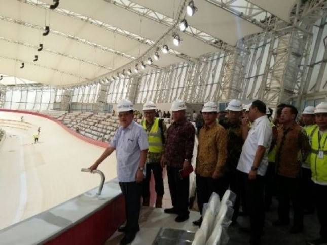 Hampir Rampung, Wapres JK Tinjau Proyek Velodrome Rawamangun