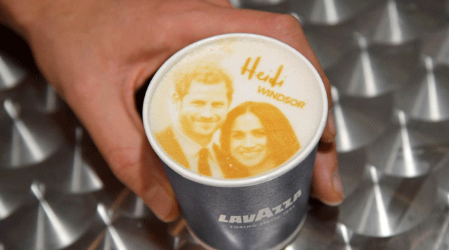 Toko Roti Ini Tawarkan "Megharryccino" Kopi Berhias Wajah Pangeran Harry-Megan