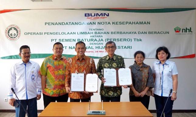 Kelola Limbah B3, Semen Baturaja Gandeng Nasional Hijau Lestari