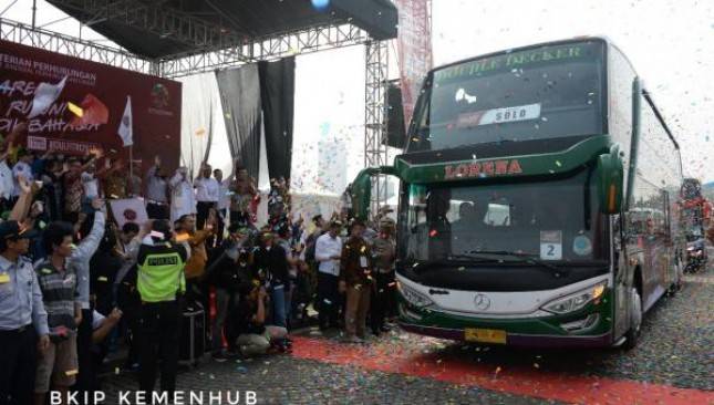218 Bus Antarkan Ribuan Pemudik Gratis ke 32 Kota 