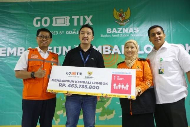 Baznas Terima Donasi Rp463,74 juta dari Para Konsumen GOJEK via Layanan GO-TIX