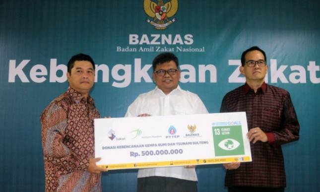 PTTEP dan Jembayan Percayakan Donasi Sulteng melalui BAZNAS