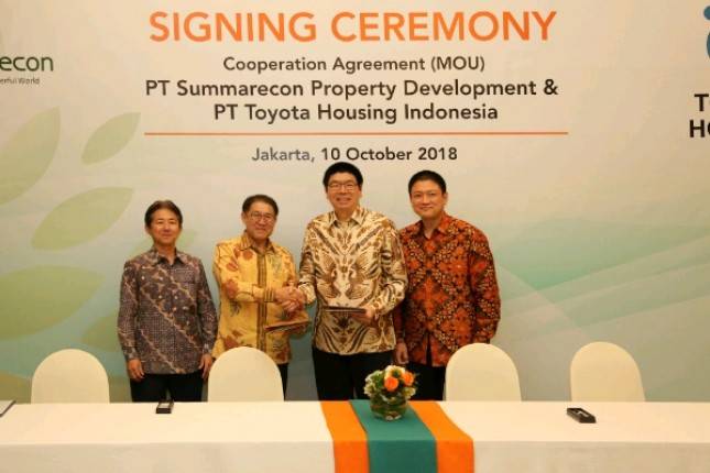Hadirkan Cluster Khas Jepang, Summarecon Teken MoU Dengan PT Toyota Housing Indonesia