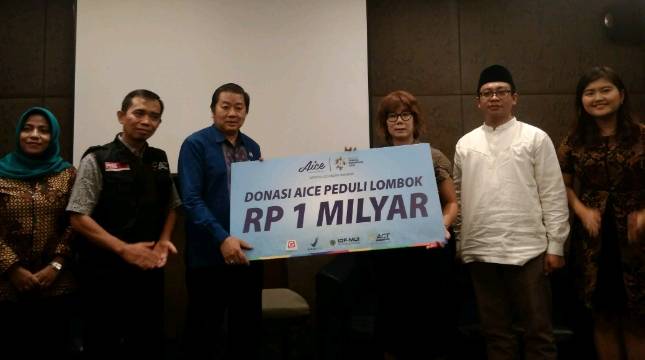 Kolaborasi Aice, ACT, BPOM dan IDF-MUI Estafetkan Semangat Asian Games 2018 Bangun Kembali Lombok