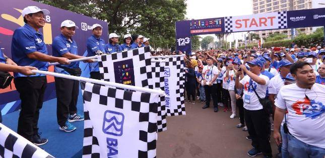 Rayakan Puncak HUT BRI Ke-123 Tahun, 65.000 Peserta Ikuti BRIFFEST 2018