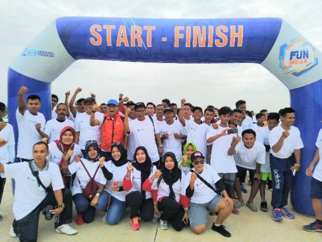 PT Banten West Java Bersama Ribuan Peserta FunWalk 5K Meriahkan HUT Kedua Wika Serang Panimbang