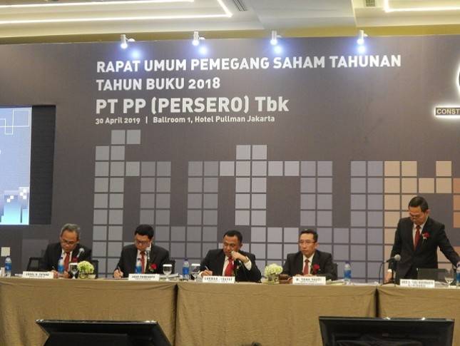 Pemegang Saham PTPP Setujui Pembagian Dividen 2018 Bernilai Total Rp300 Miliar