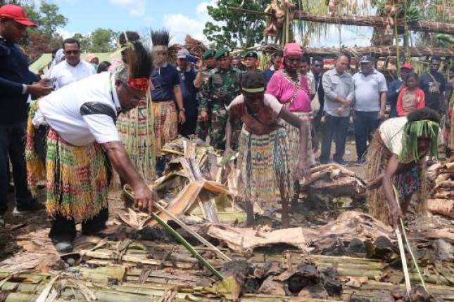 Dansatgas Pamtas RI-PNG Yonif 411 Kostrad Hadiri Festival Budaya Perbatasan Suku Kanum  