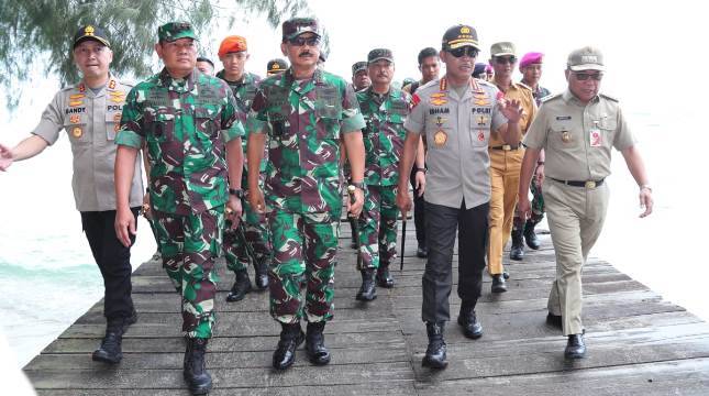 Panglima TNI Tinjau Lokasi Observasi WNI di Pulau Sebaru