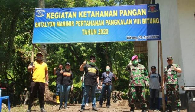 Yonmarhanlan VIII Bitung Rancang Lumbung Pagan Bersama Walikota Bitung
