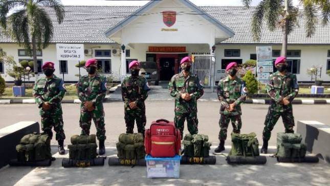 Danyonkes 2 Mar-Prajurit Marinir Siap Bertugas di RS Darurat Wisma Atlet