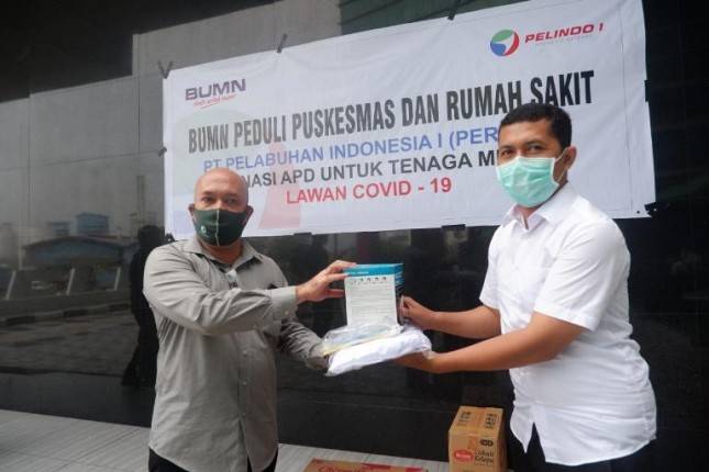 Pelindo 1 Donasi APD ke RS dan Tenaga Medis di Medan Sumut