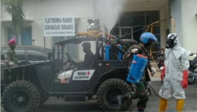 Aksi Peduli Prajurit Marinir Melawan Virus Covid-19 di Surabaya dan Sidoarjo