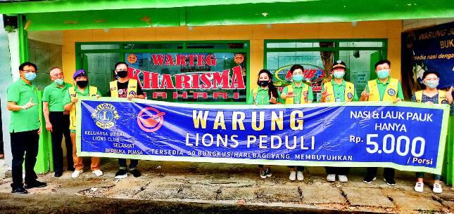 Nasi-Lauk Seharga Rp 5000 Donasi Lions Clubs untuk Masyarakat Terdampak Covid-19