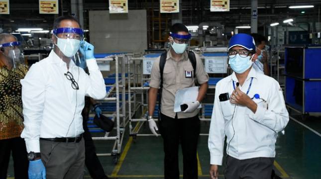 Sidak ke Pabrik Panasonic, Menperin Pastikan Seluruh Industri Jalankan Protokol Kesehatan dengan Baik
