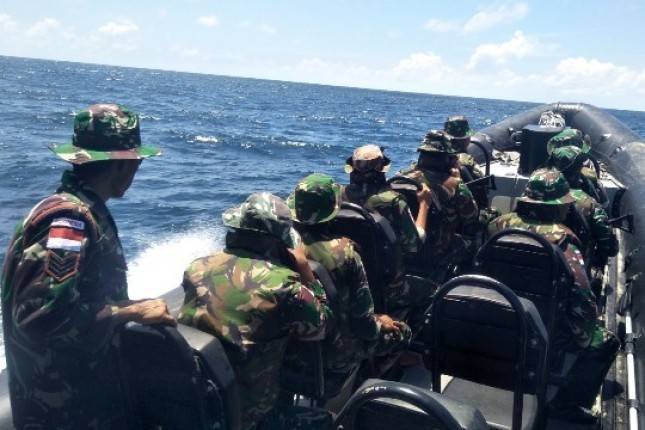 Patroli Laut dan Pengawasan Pantai Ditingkatkan Prajurit Brigif 2 Marinir Satgas Puter XXIII