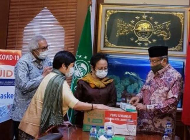 450 Ribu Masker Donasi Gajah Tunggal Group untuk MUI, NU dan Pemuda Ansor