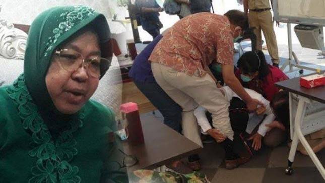 Sambil Menangis, Risma Sujud di Hadapan Dokter: Saya Memang Tidak Pantas jadi Wali Kota