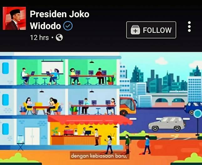 Jokowi Unggah Pesan Berperilaku di Era New Normal, Netizen: Gregetan Pak, Orang Pada Gak Sadar, Malah Buka Maskernya Baru Batuk 