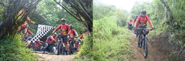 Marines Cycling Community Nggowes Sepeda di Puncak Bogor