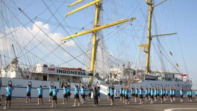 Prajurit KRI Bima Suci Rutin Berolah Raga Jaga Stamina Tubuh