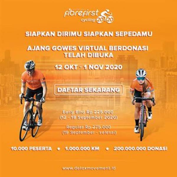 Gowes Virtual Berdonasi dalam FibreFirst Cycling 2020