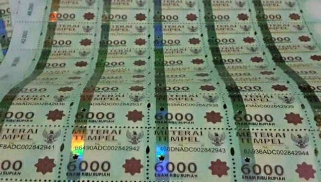 Sah, Tarif Tunggal Bea Meterai Rp10.000 Akan Diberlakukan Mulai Tahun 2021 