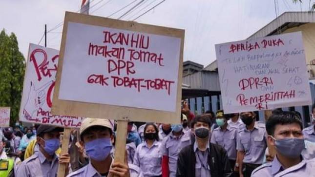 2 November 2020 Ribuan Buruh Indonesia Mogok Kerja Nasional