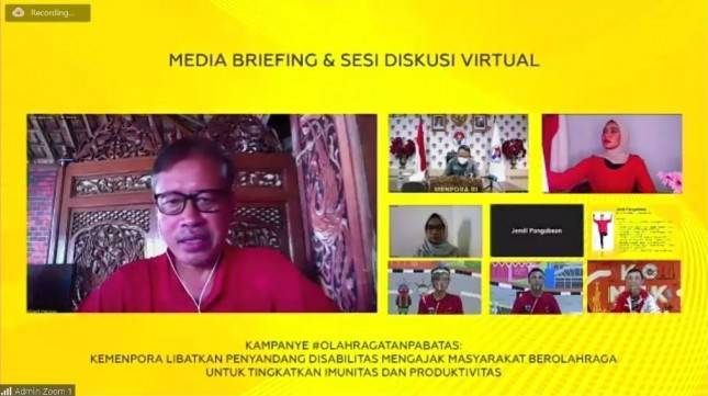 Kemenpora Libatkan Penyandang Disabilitas Untuk Mengajak Masyarakat Berolahraga Agar Tingkatkan Imunitas Dan Produktivitas