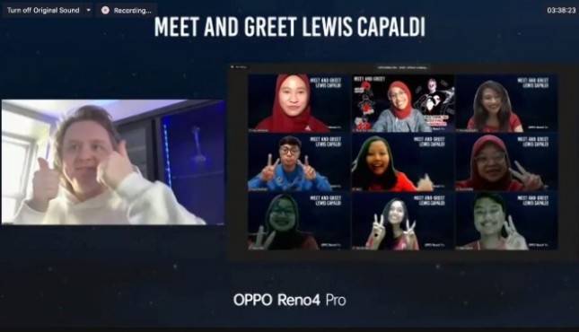 OPPO Reno4 Pro Gelar Meet and Greet Virtual Bersama Lewis Capaldi 