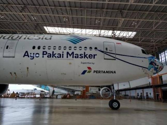 GIA Luncurkan Desain Mask Livery Motif Batik Tambal