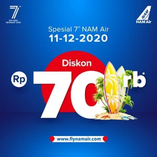 NAM Air Luncurkan Program Diskon Rp70.000