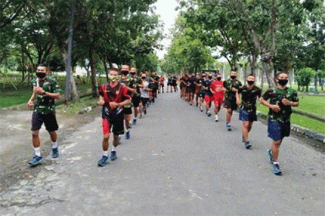 Prajurit Yonif 1 Marinir Selalu Jaga Stamina Kebugaran Tubuh