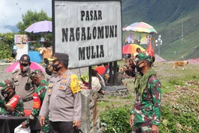 Kodim Puncak Jaya Gelar Operasi Yustisi Penegakkan Disiplin Protokol Kesehatan