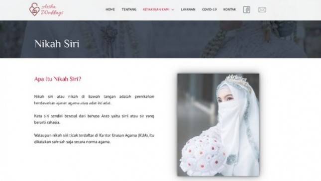 Heboh Iklan Aisha Weddings yang Memuat Konten Pernikahan Dini