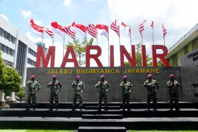 Dankormar Terima Laporan Kenaikan Pangkat Perwira Tinggi Korps Marinir