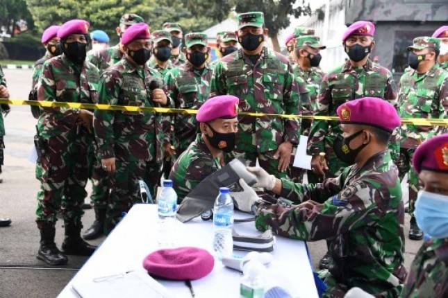 Hampir 15.000 Prajurit MarinirTelah Divaksinasi