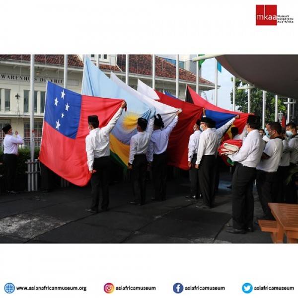 Patut Dipuji, Tidak Pernah Lupa Akan Sejarah, Museum KAA Kibarkan Bendera Negara Asia Afrika dan PBB selama April 2021